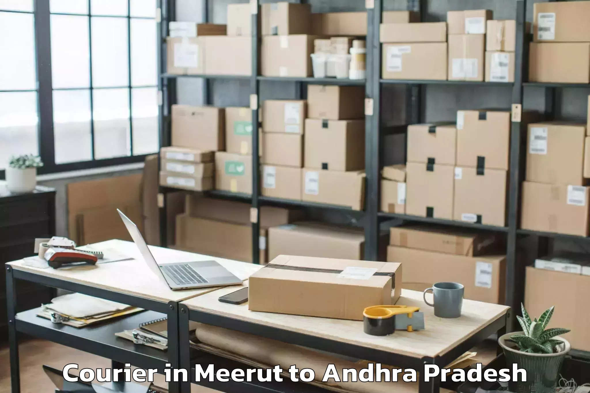 Easy Meerut to Anandapuram Courier Booking